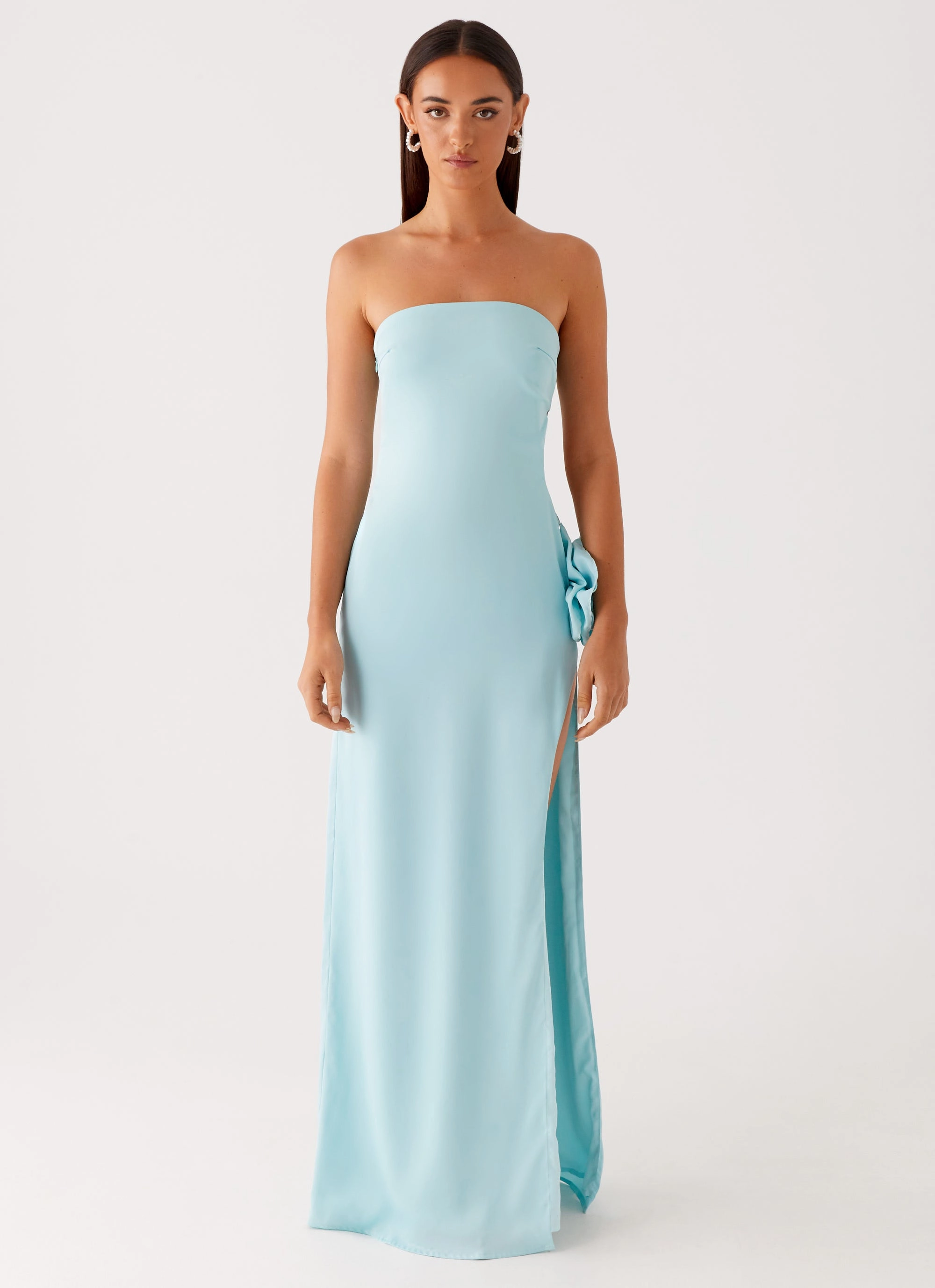 Fenway Strapless Maxi Dress - Mint Office Fit Chic Energy