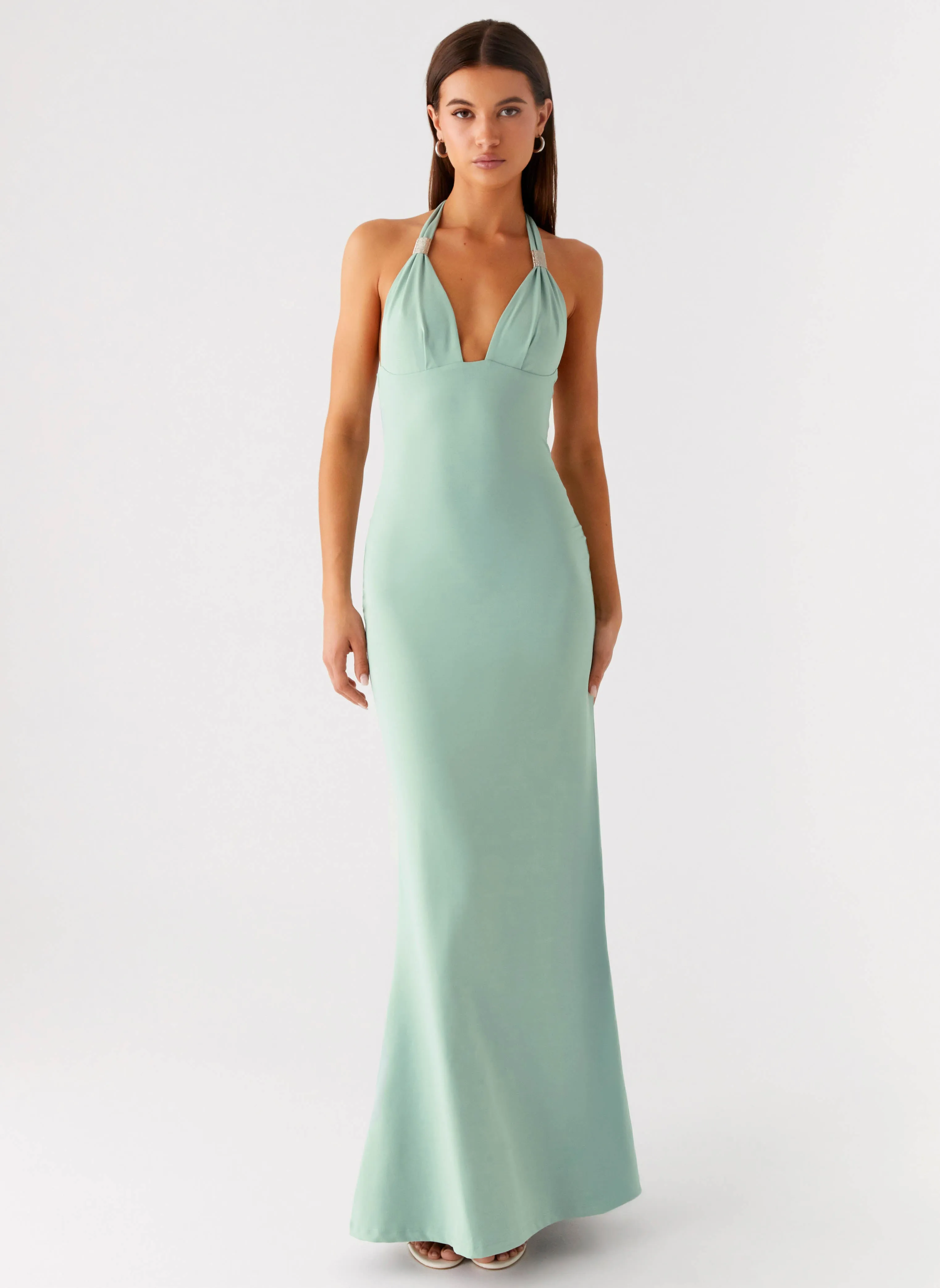 Fern Valley Maxi Dress - Sage Statement Maker Compact Fold Design