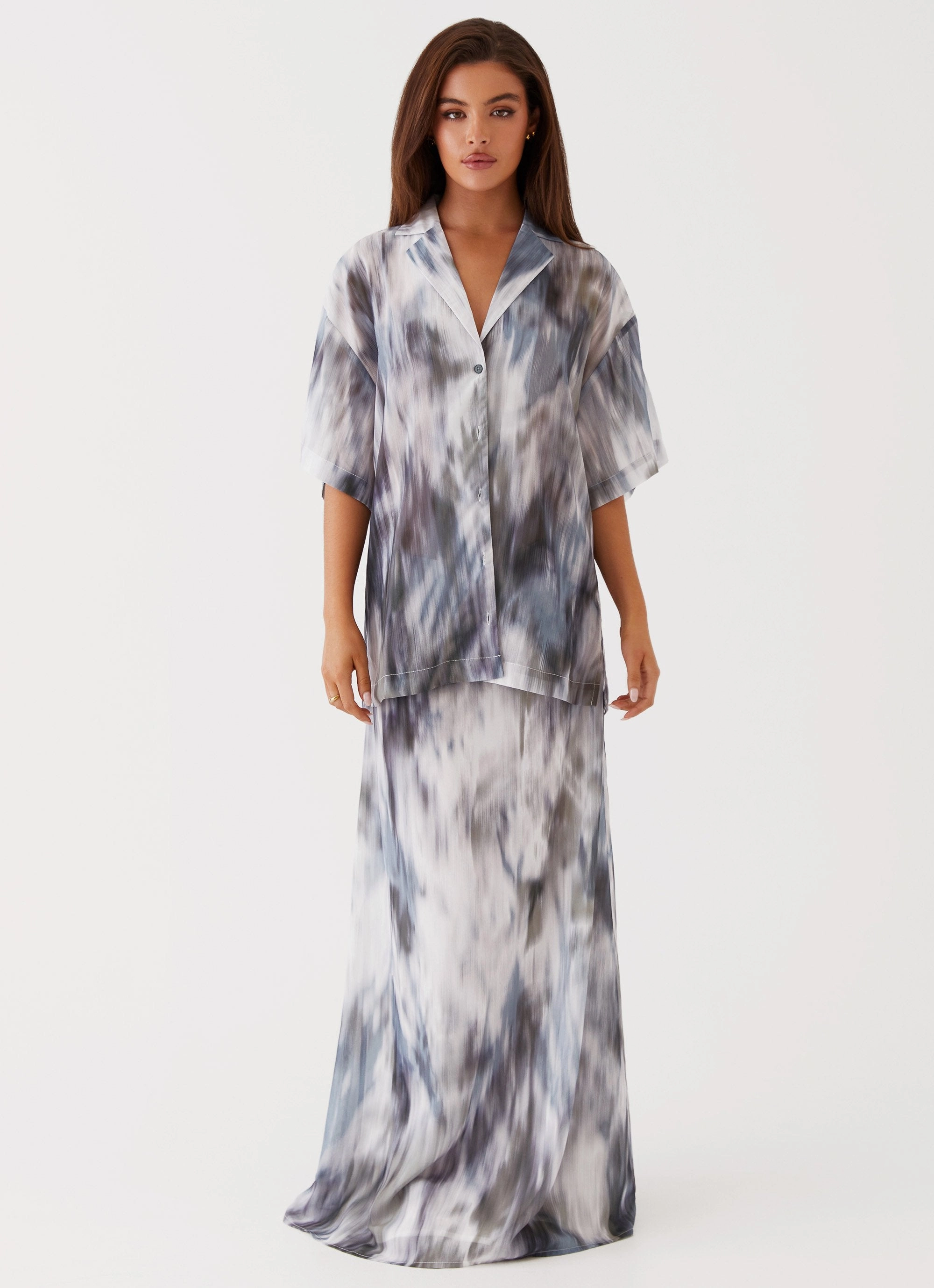 MoistureWicking Material Fight The Feeling Oversized Shirt - Gloom