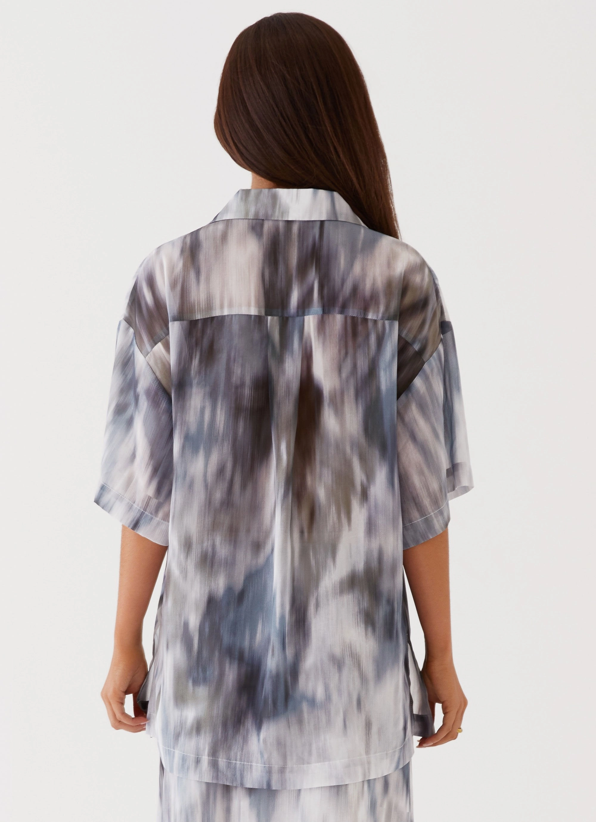 Fight The Feeling Oversized Shirt - Gloom Simple Shirt FlexibleCuff