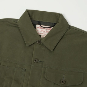 Filson Tin Cloth Short Lined Cruiser Jacket - Military Green