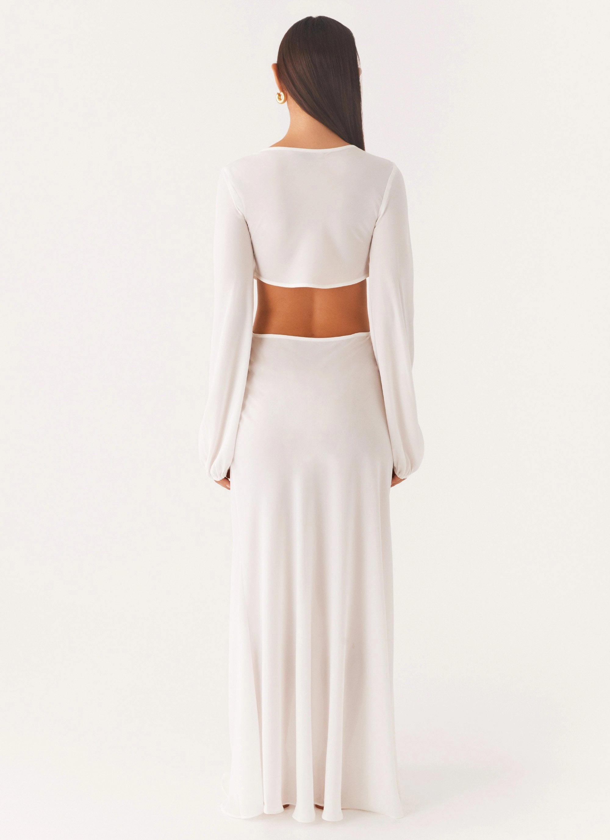Coastal Maxi Dress - White Cozy Texture luxe feel