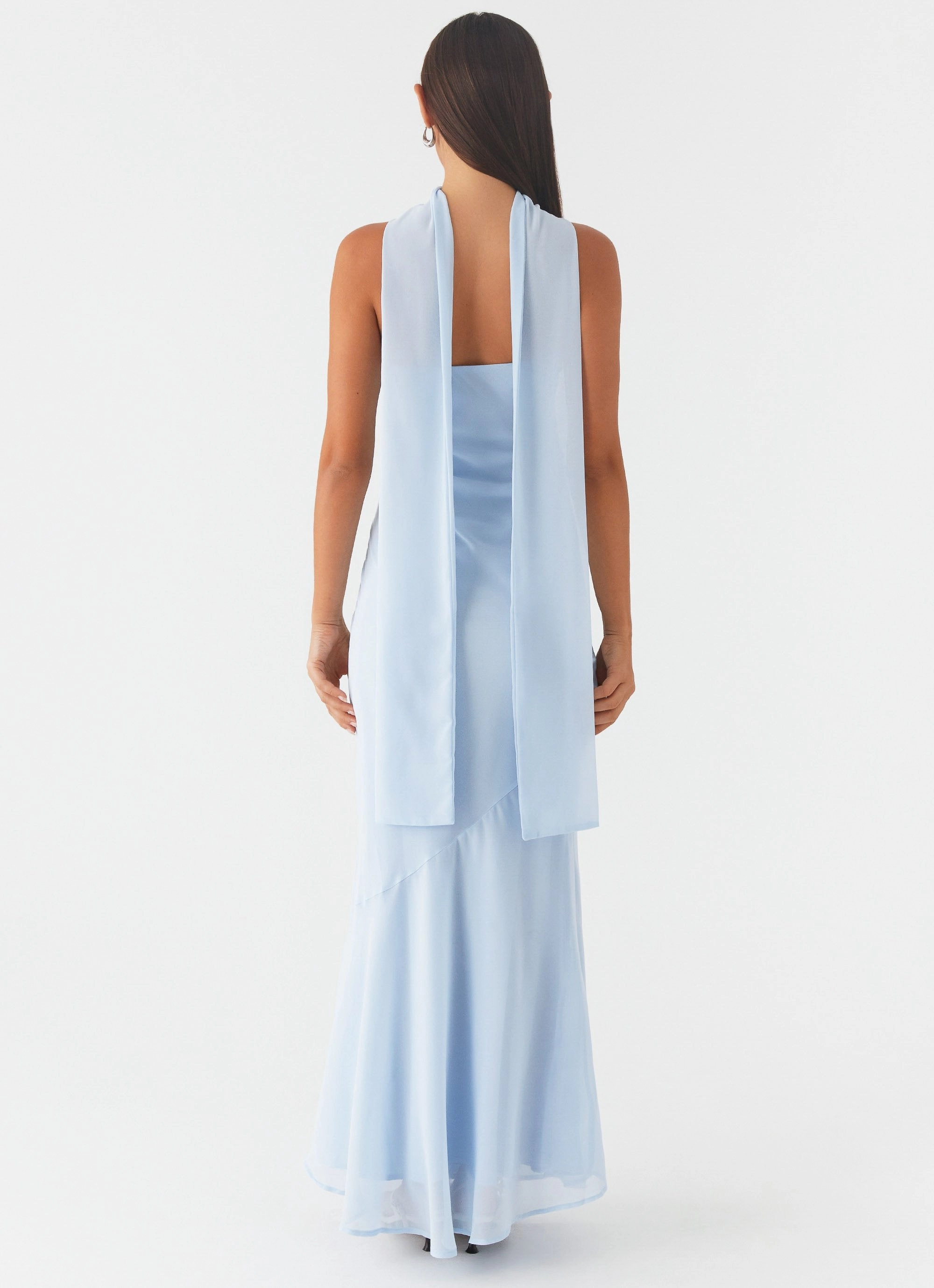 Under The Pagoda Maxi Dress - Blue Lightweight Material