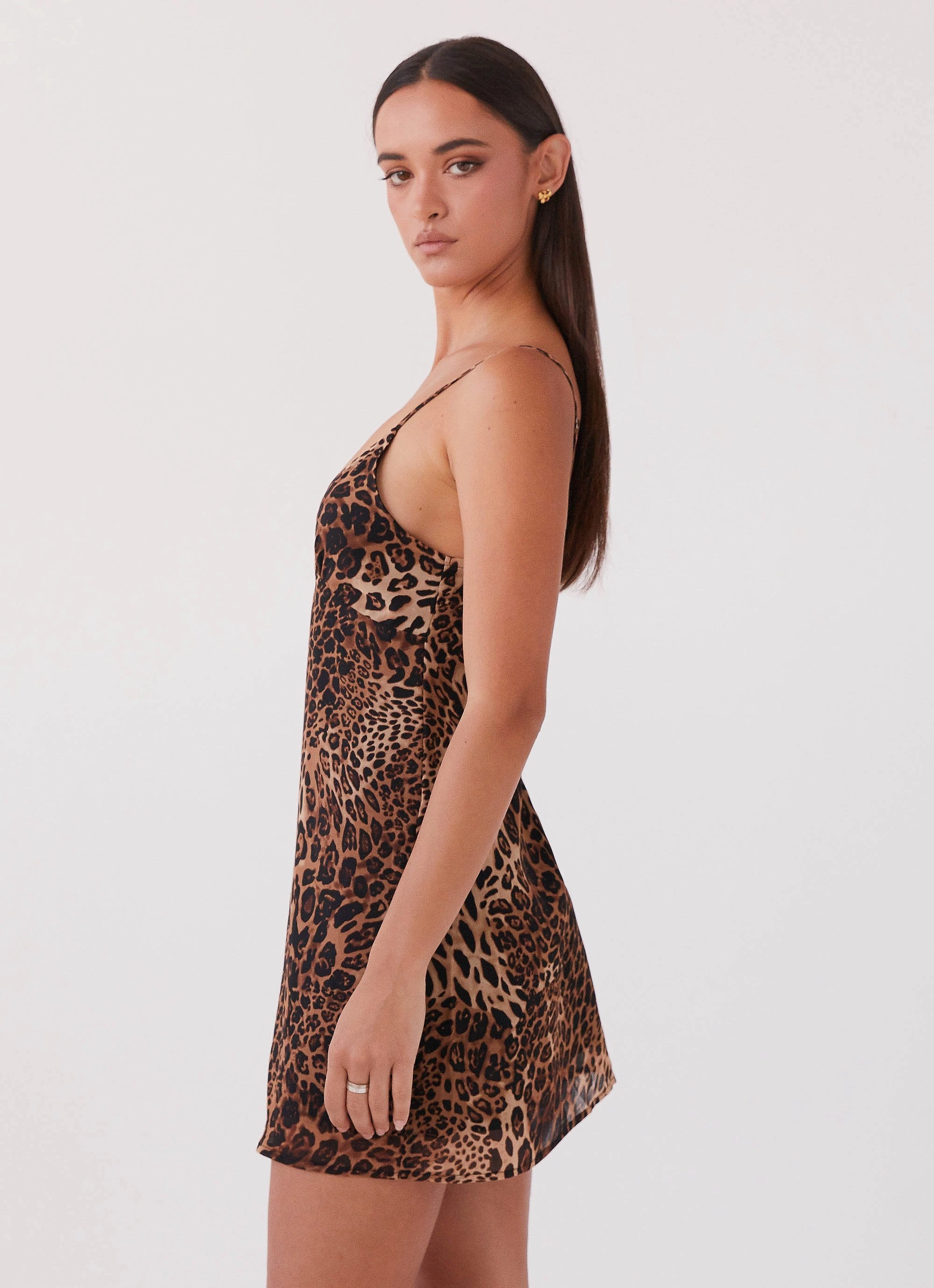 Huda Mini Dress - Leopard Understated Glam Day Ready