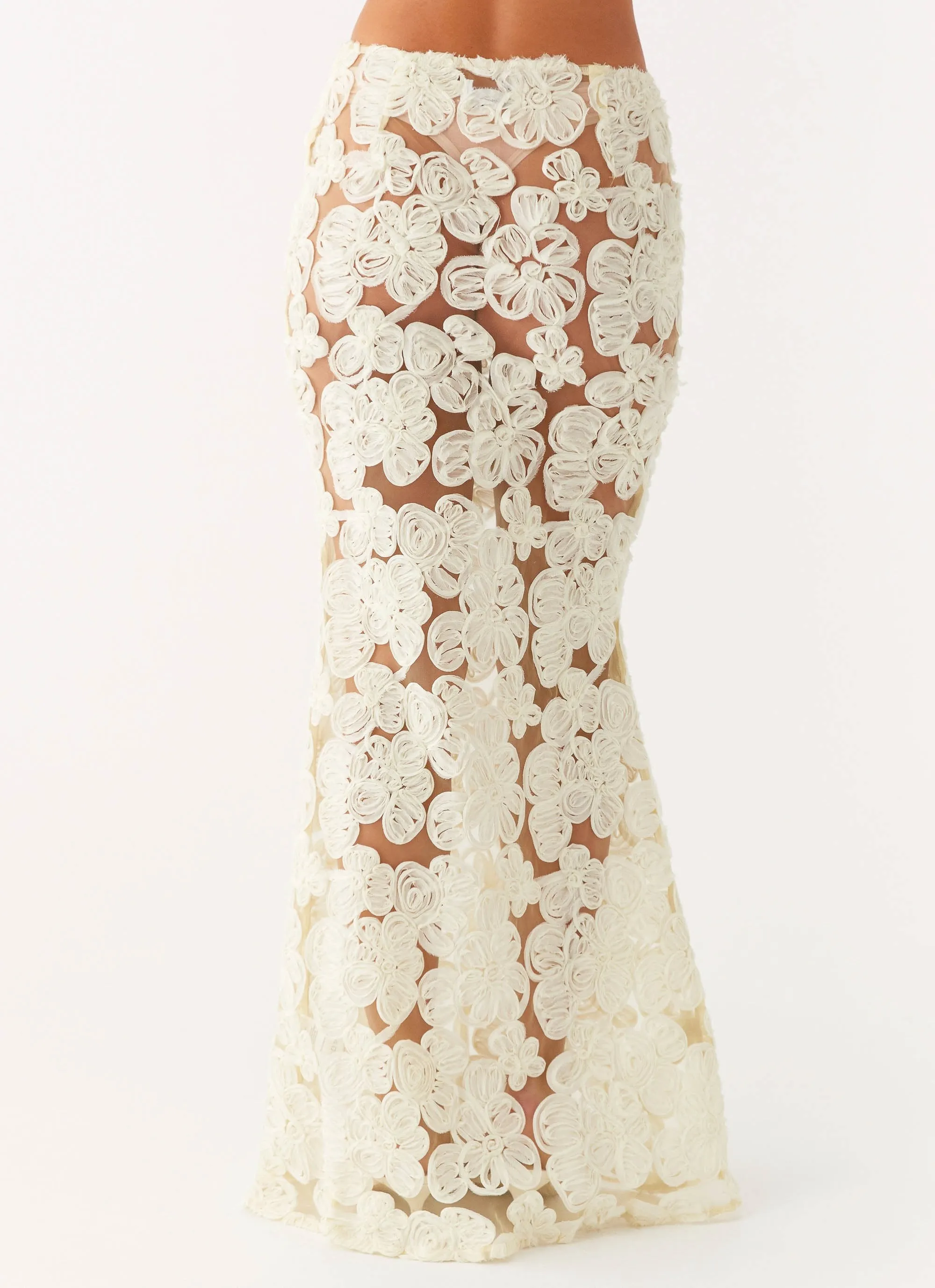 Fiorella Floret Maxi Skirt - Yellow Runway Ready