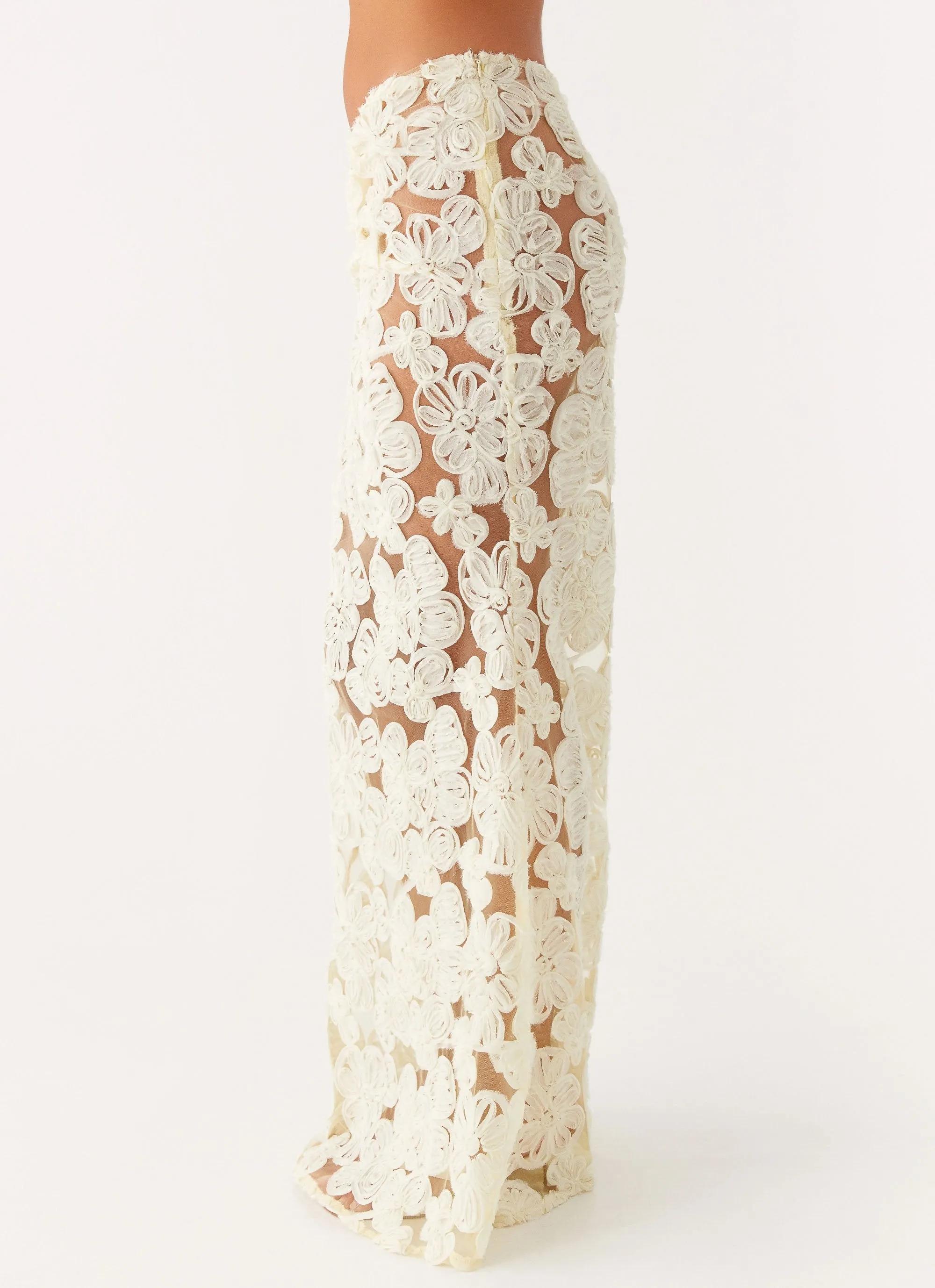 Performance Wear Fiorella Floret Maxi Skirt - Yellow