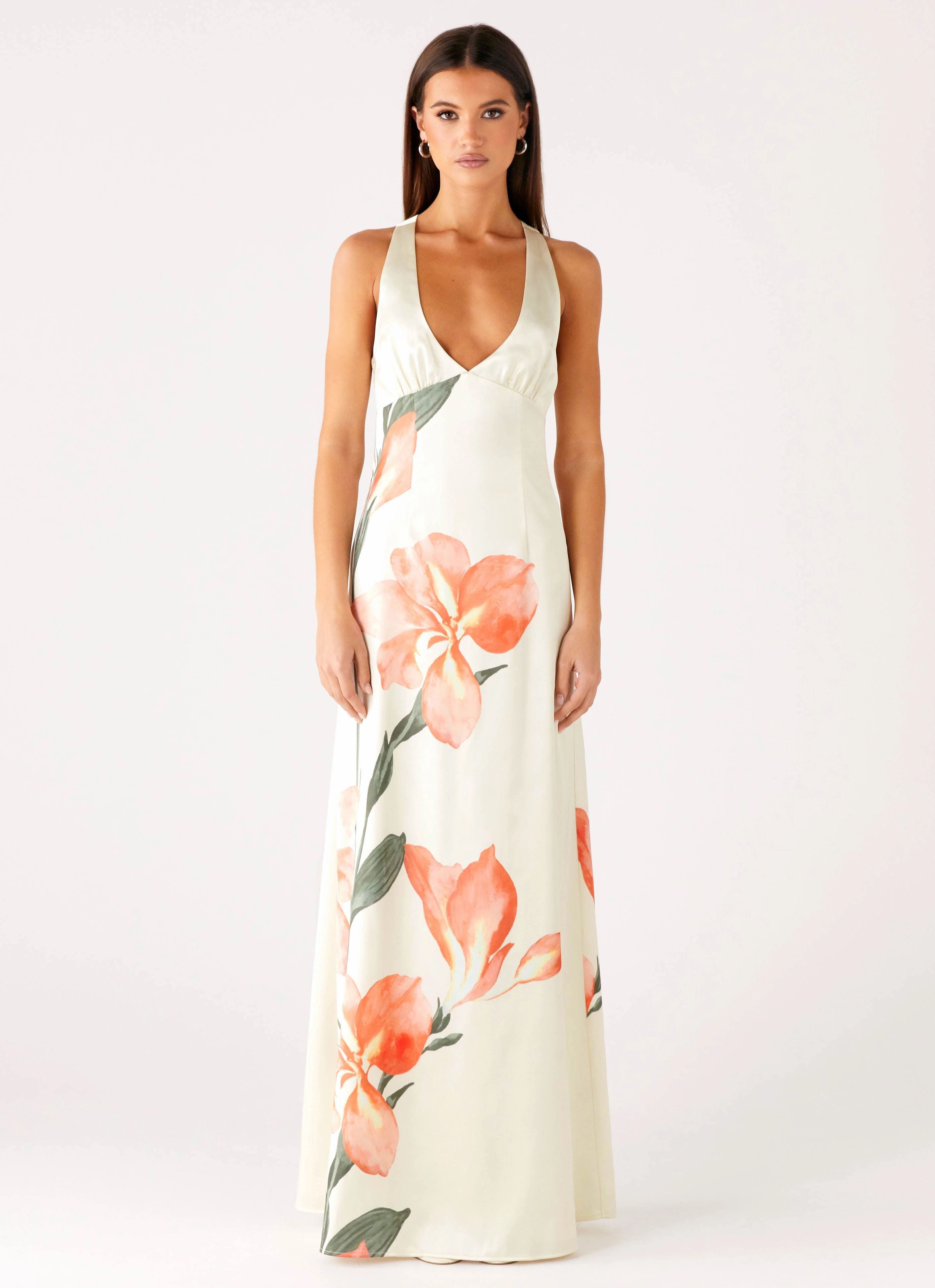 budget-friendly Cap-Sleeve Fiorenza Maxi Dress - Siena Floral