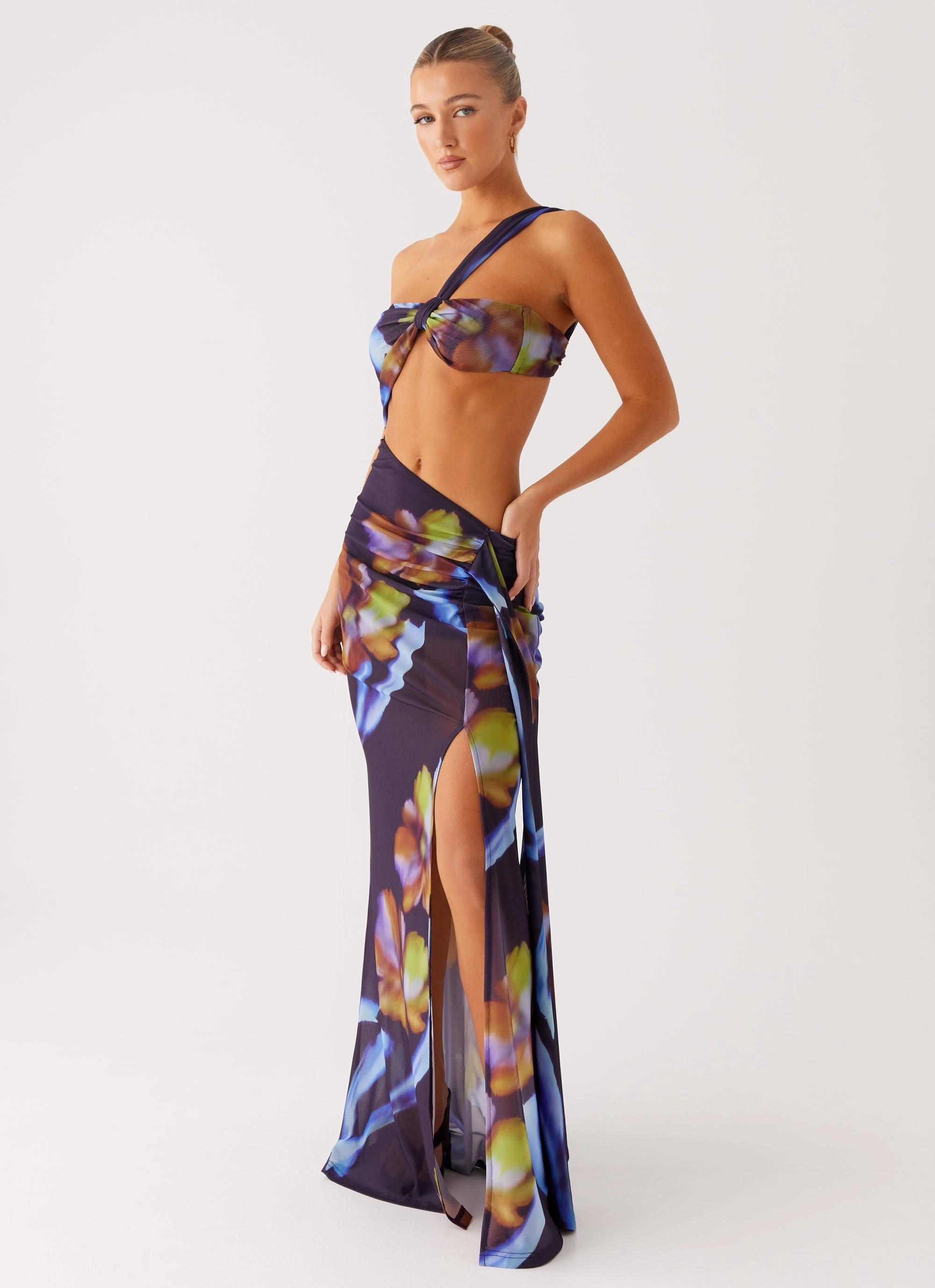 Empire-Waist Costa Rica Maxi Dress - Dark Floral
