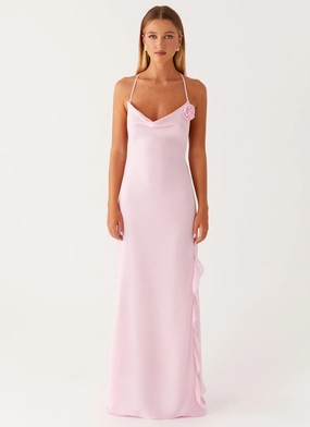 First Class Maxi Dress - Pink Soft Finish First Class Maxi Dress - Pink Beauty Zone