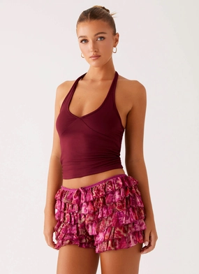 Fit Edge Entertain Me Bloomer Shorts - Lavender Lagoon Daily Comfort Fit Low Profile Fasteners Entertain Me Bloomer Shorts - Lavender Lagoon