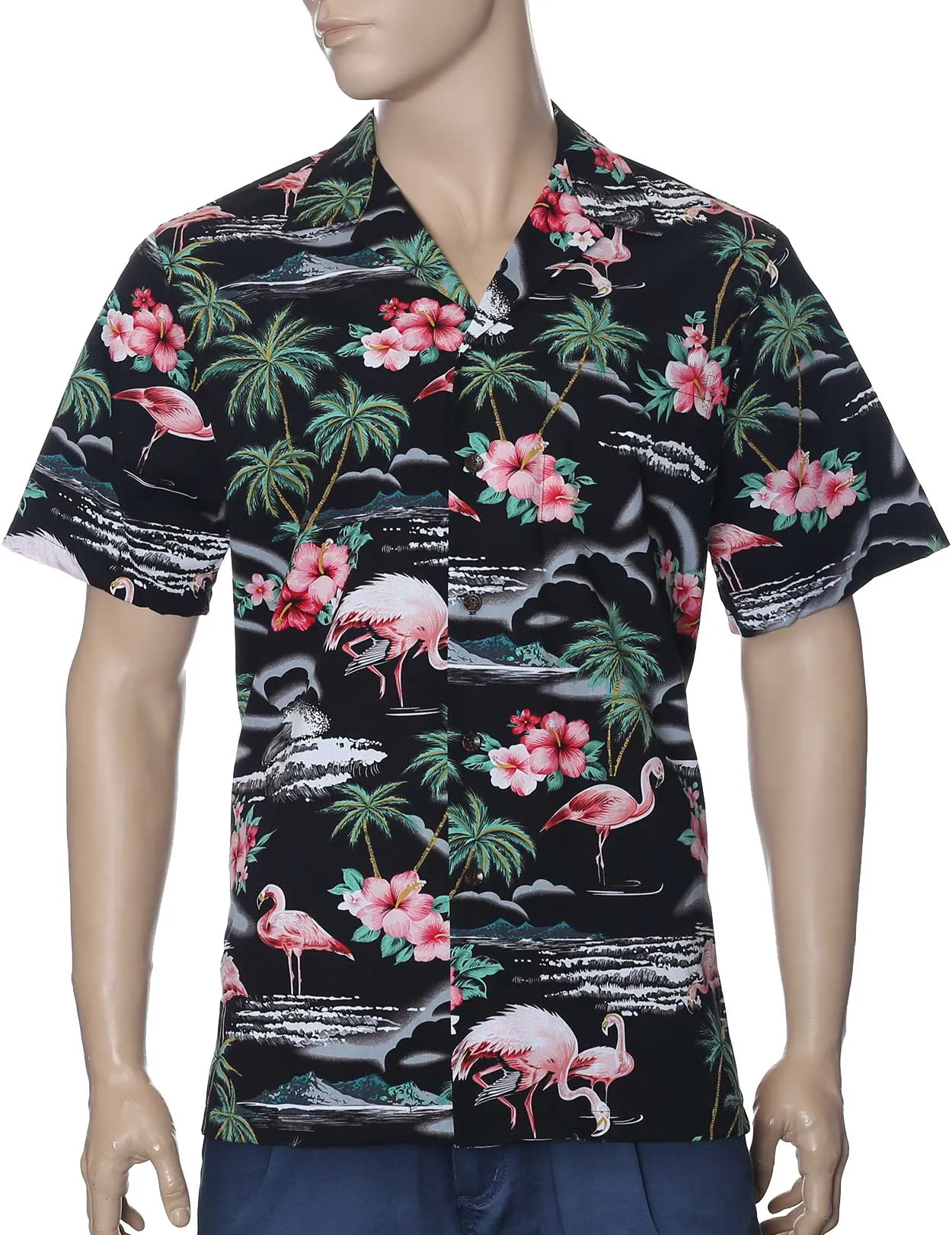 Flamingos Cotton Hawaiian Shirts