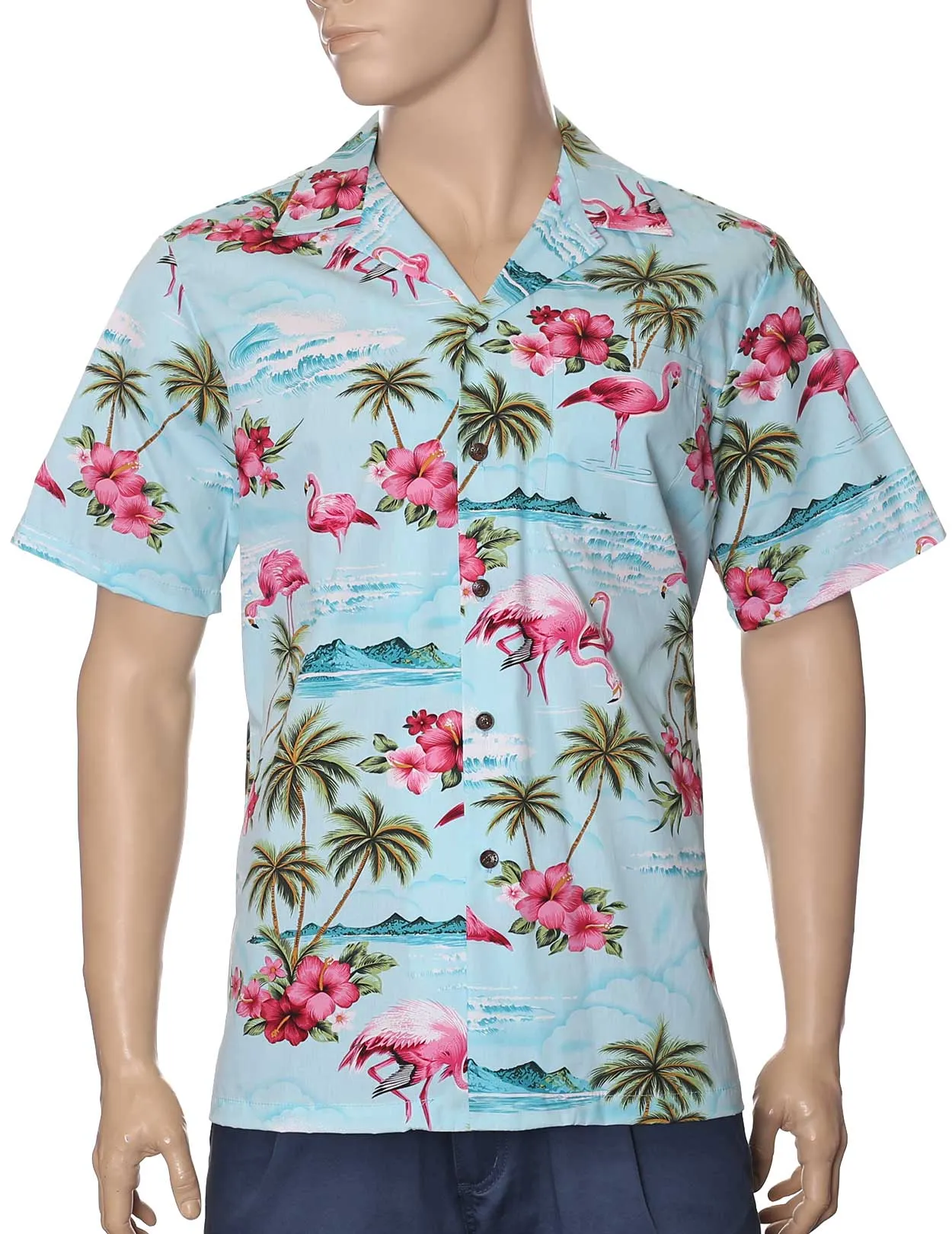 Flamingos Cotton Hawaiian Shirts
