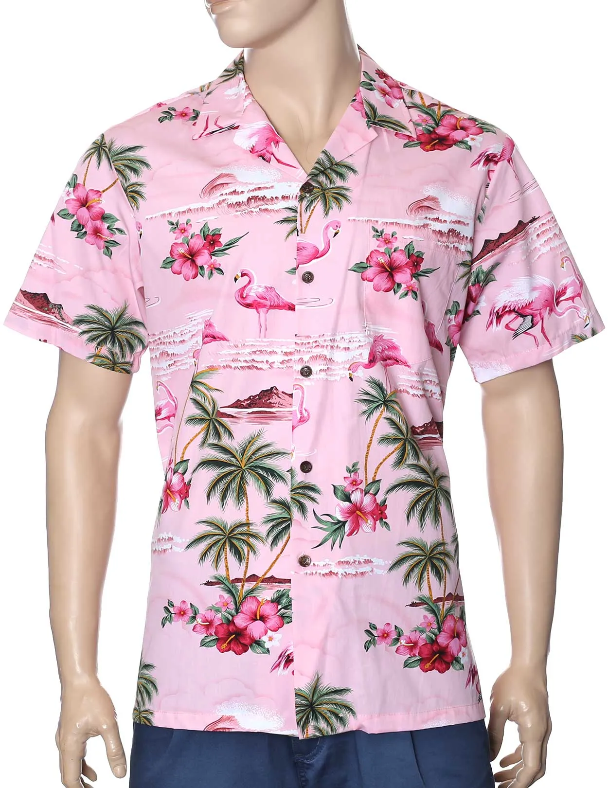 Flamingos Cotton Hawaiian Shirts