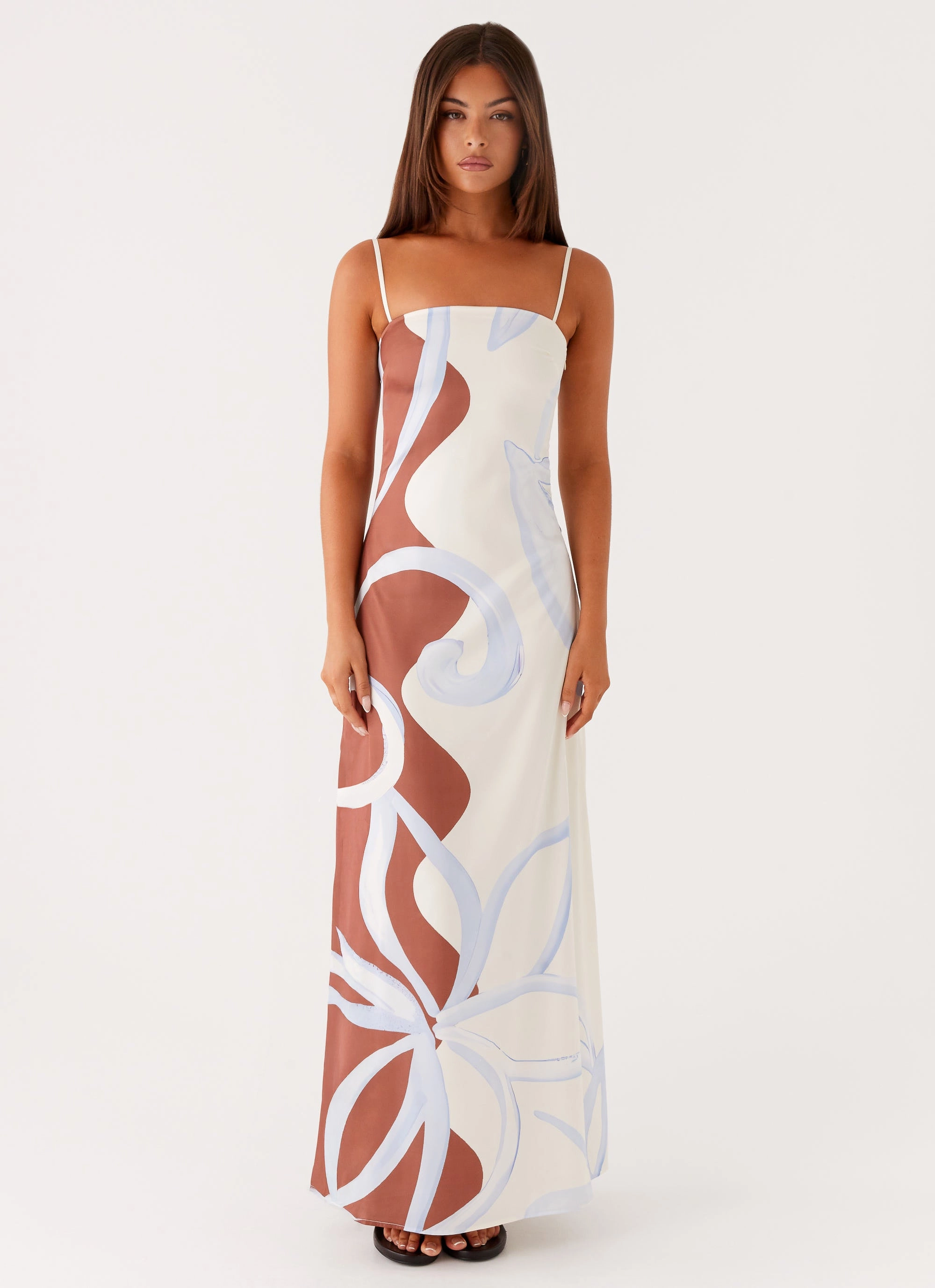 Soft Appearance Feel Good Aster Bloom Maxi Dress - Bloom Wave Print