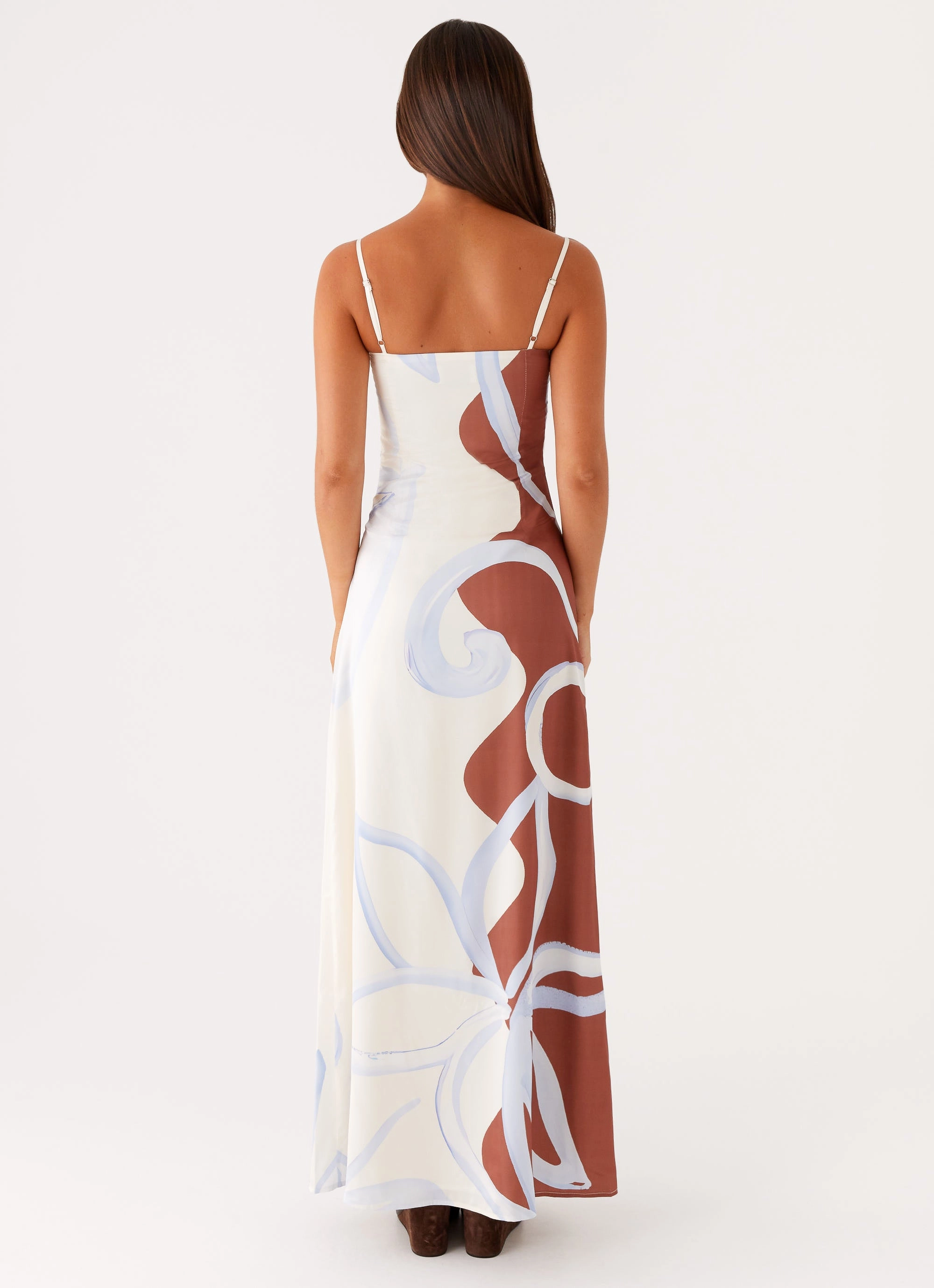 Aster Bloom Maxi Dress - Bloom Wave Print Cotton Skin