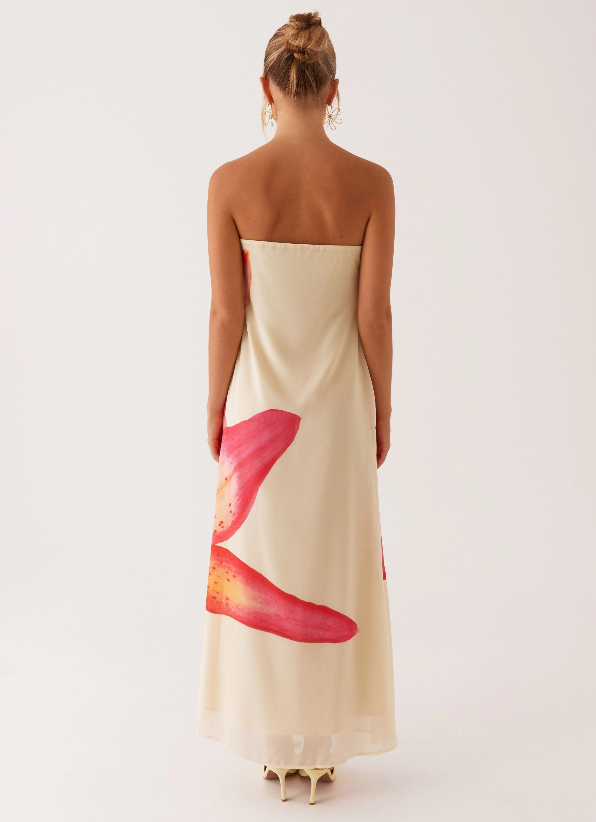 Structured-Shape Darcy Maxi Dress - Yellow Floral