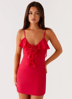Flattering Layers Haylie Mini Dress - Raspberry Haylie Mini Dress - Raspberry Balanced Tone