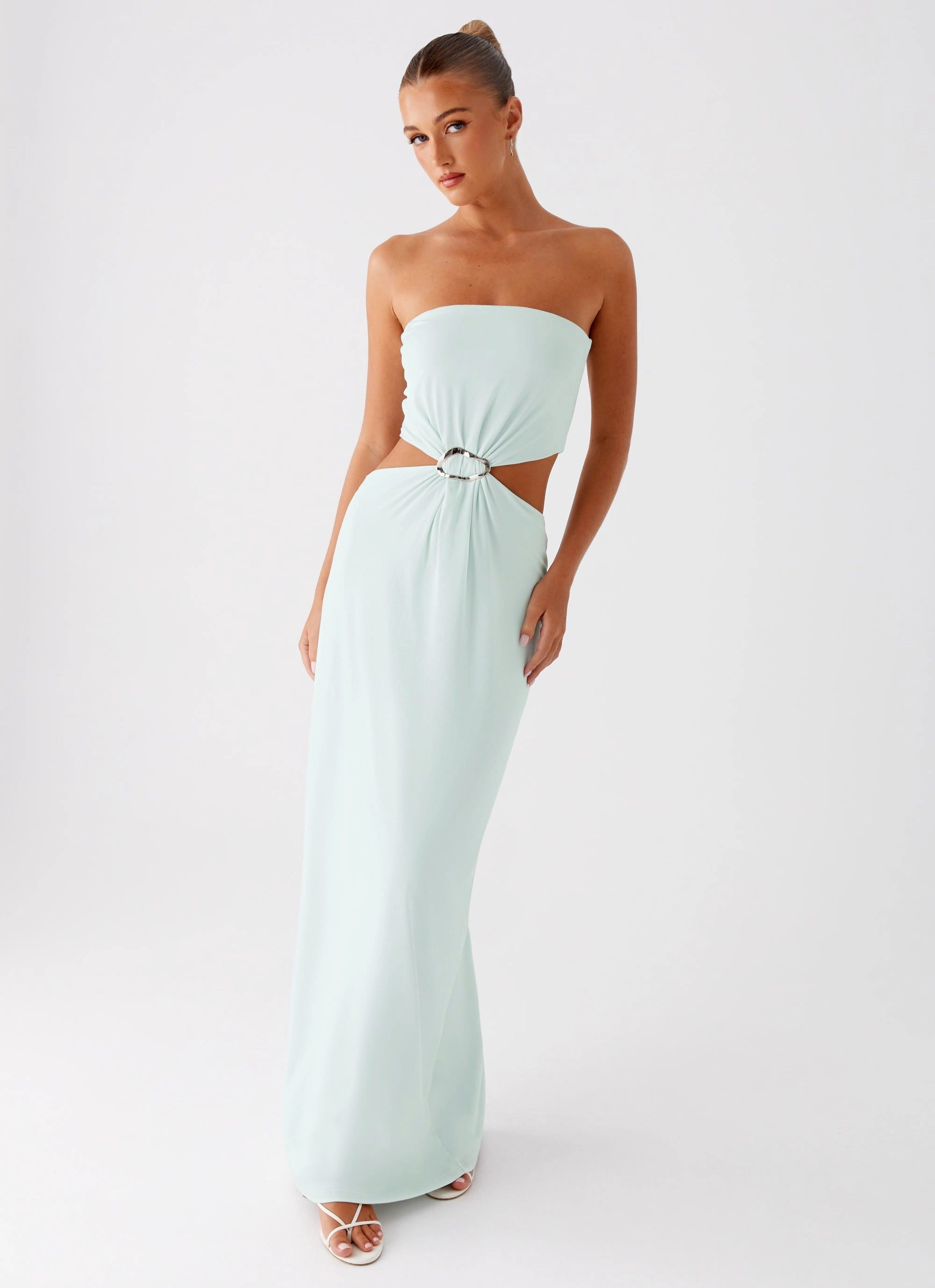 Mayfair Maxi Dress - Mint Feather Light Weekend Casual