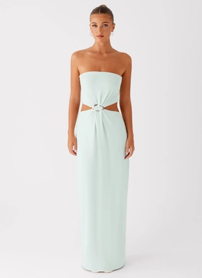 Flattering Silhouette Mayfair Maxi Dress - Mint Mayfair Maxi Dress - Mint Low Maintenance Graduation-Event