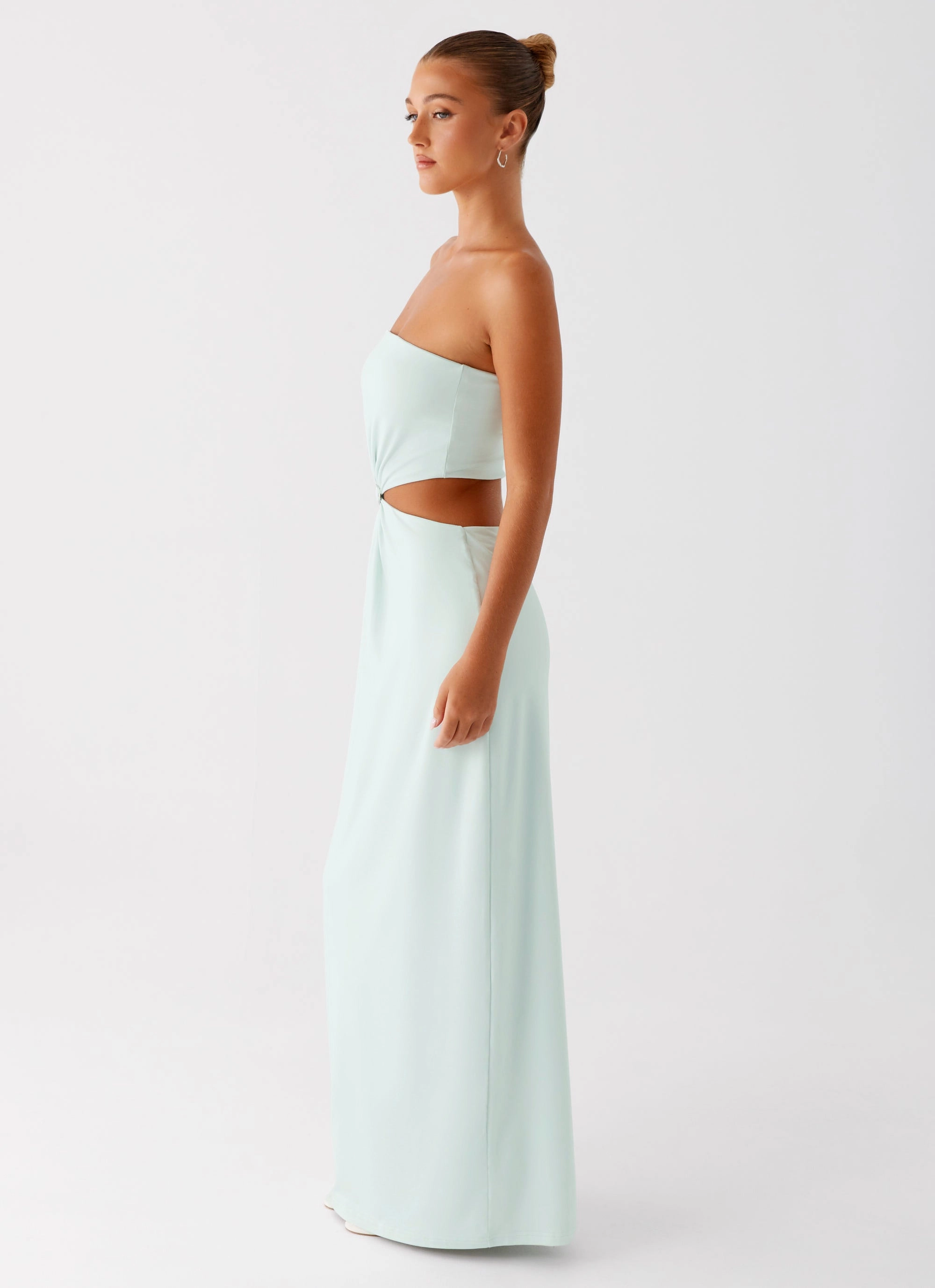 Mayfair Maxi Dress - Mint Pleated design Quick Elegance