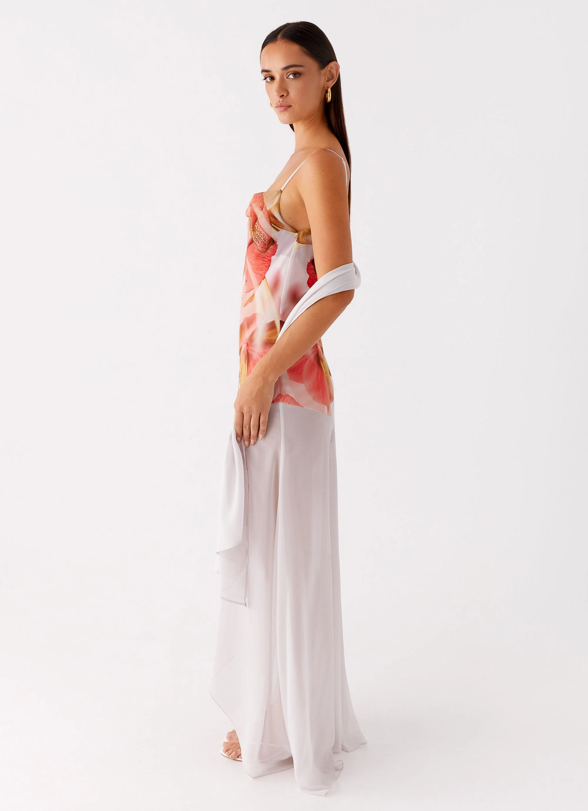 Fresh Outfit Feminine Touch Loire Maxi Dress - Peach Rose