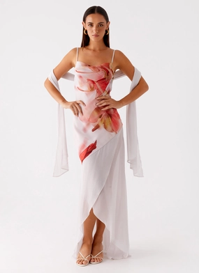 Loire Maxi Dress - Peach Rose Formal Style