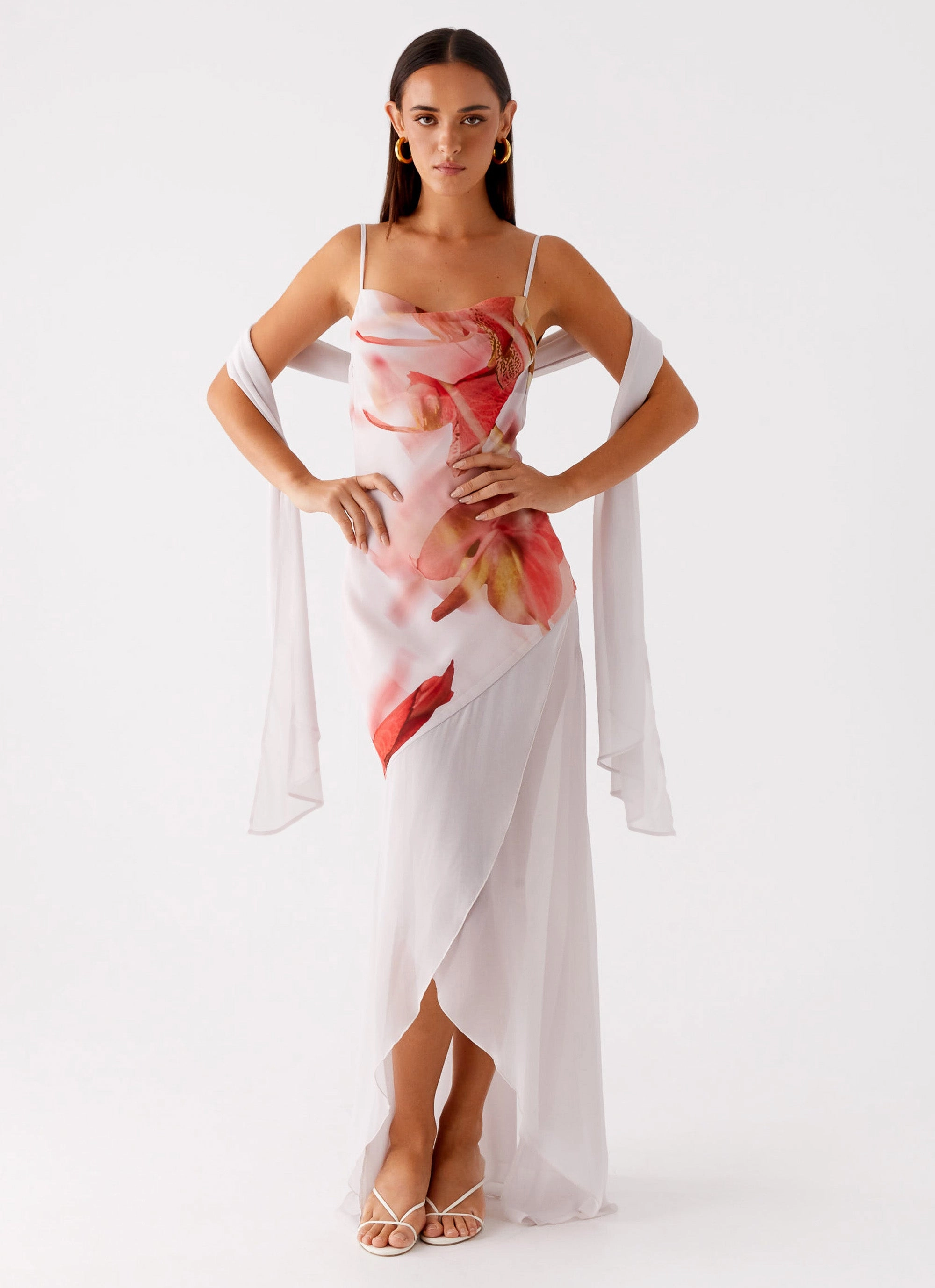 Loire Maxi Dress - Peach Rose Formal Style