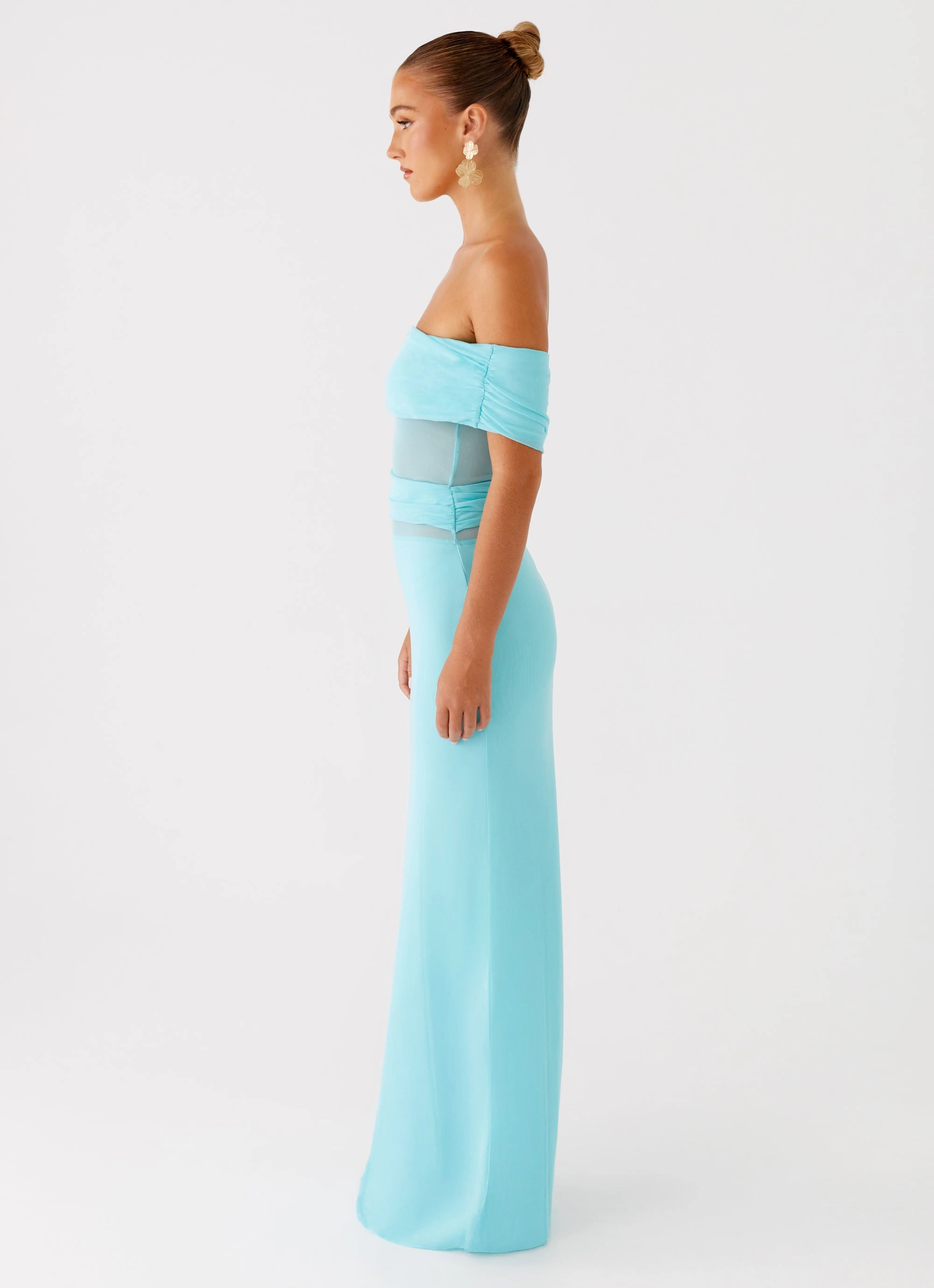 Flawless Waistband Fit Modern Lines Lumi Maxi Dress - Turquoise