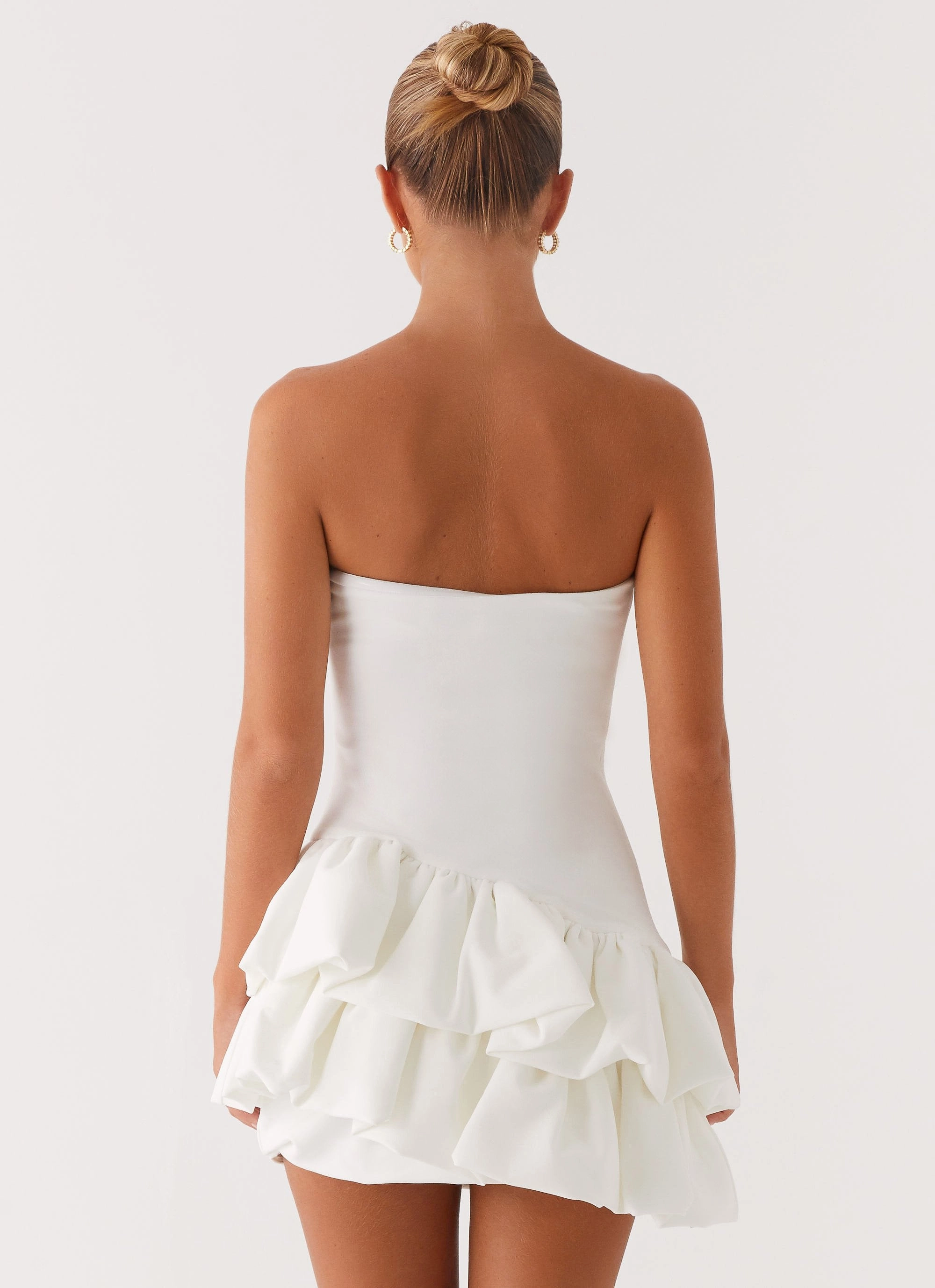 Polished Layer Marie Mini Dress - White