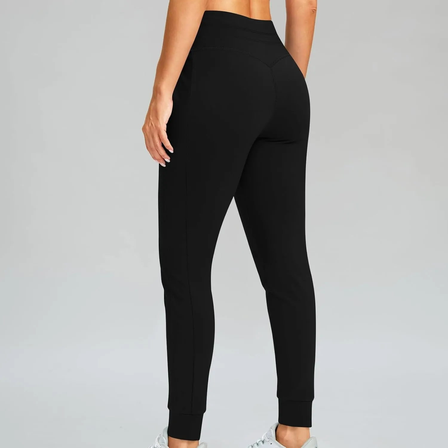 Fleece Lined Joggers Pants for Women High Waisted Water Resistant Thermal Sweatpants Winter Hiking Pants with Pocket