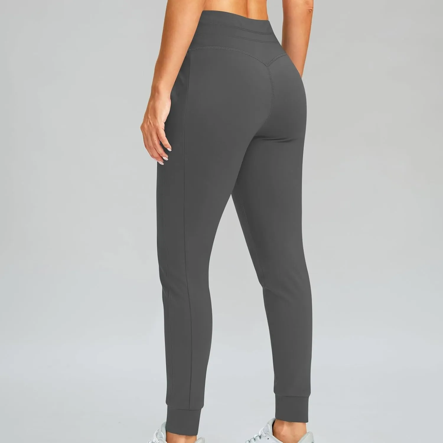 Fleece Lined Joggers Pants for Women High Waisted Water Resistant Thermal Sweatpants Winter Hiking Pants with Pocket