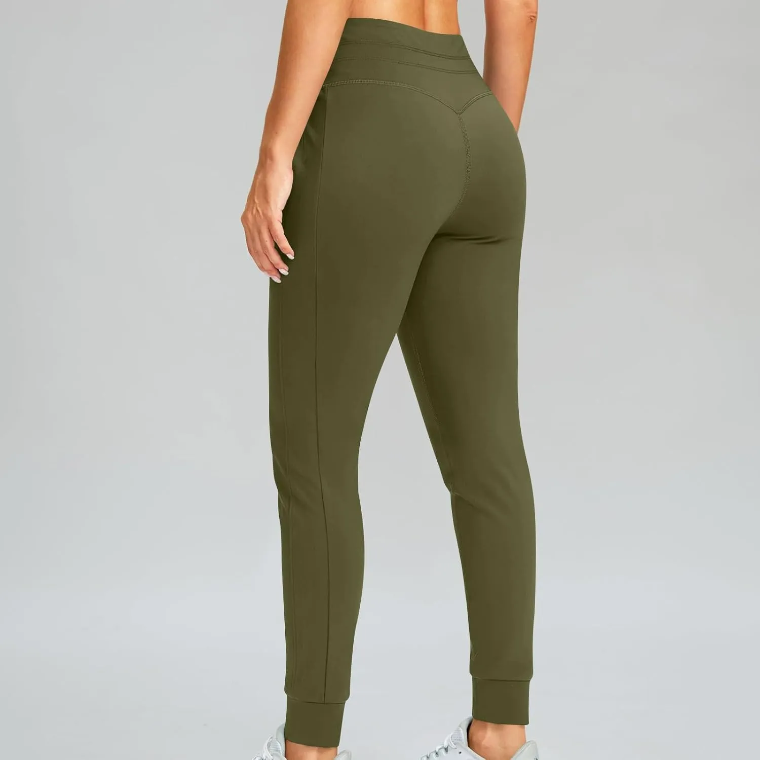 Fleece Lined Joggers Pants for Women High Waisted Water Resistant Thermal Sweatpants Winter Hiking Pants with Pocket