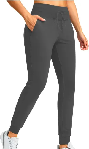 Fleece Lined Joggers Pants for Women High Waisted Water Resistant Thermal Sweatpants Winter Hiking Pants with Pocket