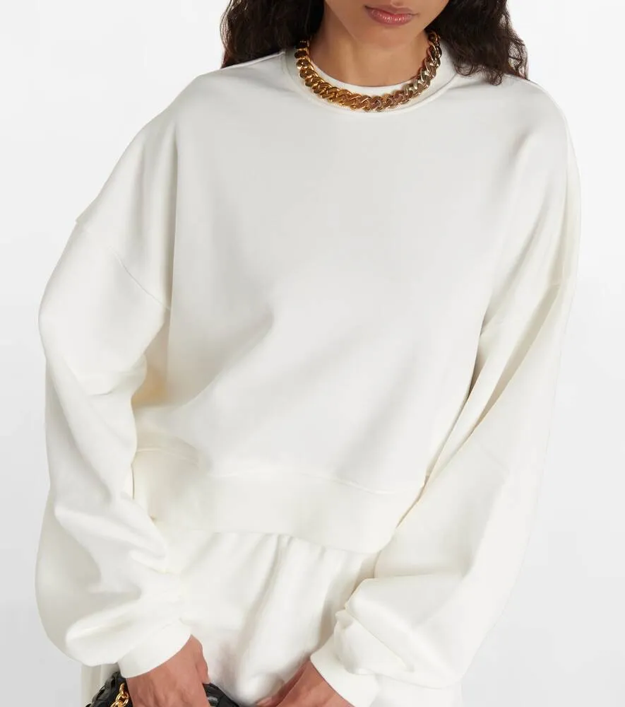 Fleece sweatshirt from collaboration with Hailey Bieber HB WARDROBEYC, white
