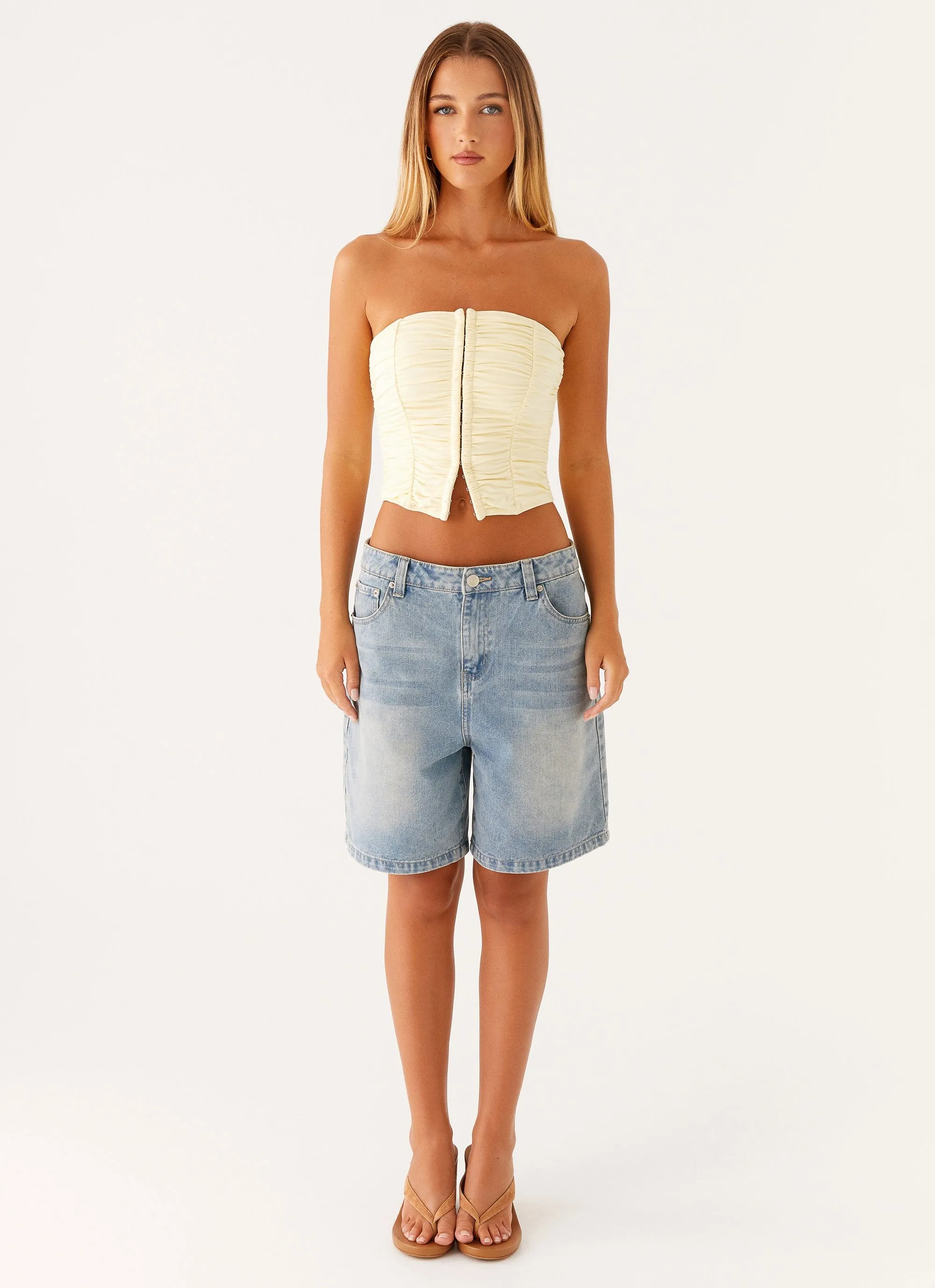 PreWashed NonScratchyLining Christy Tube Top - Ivory