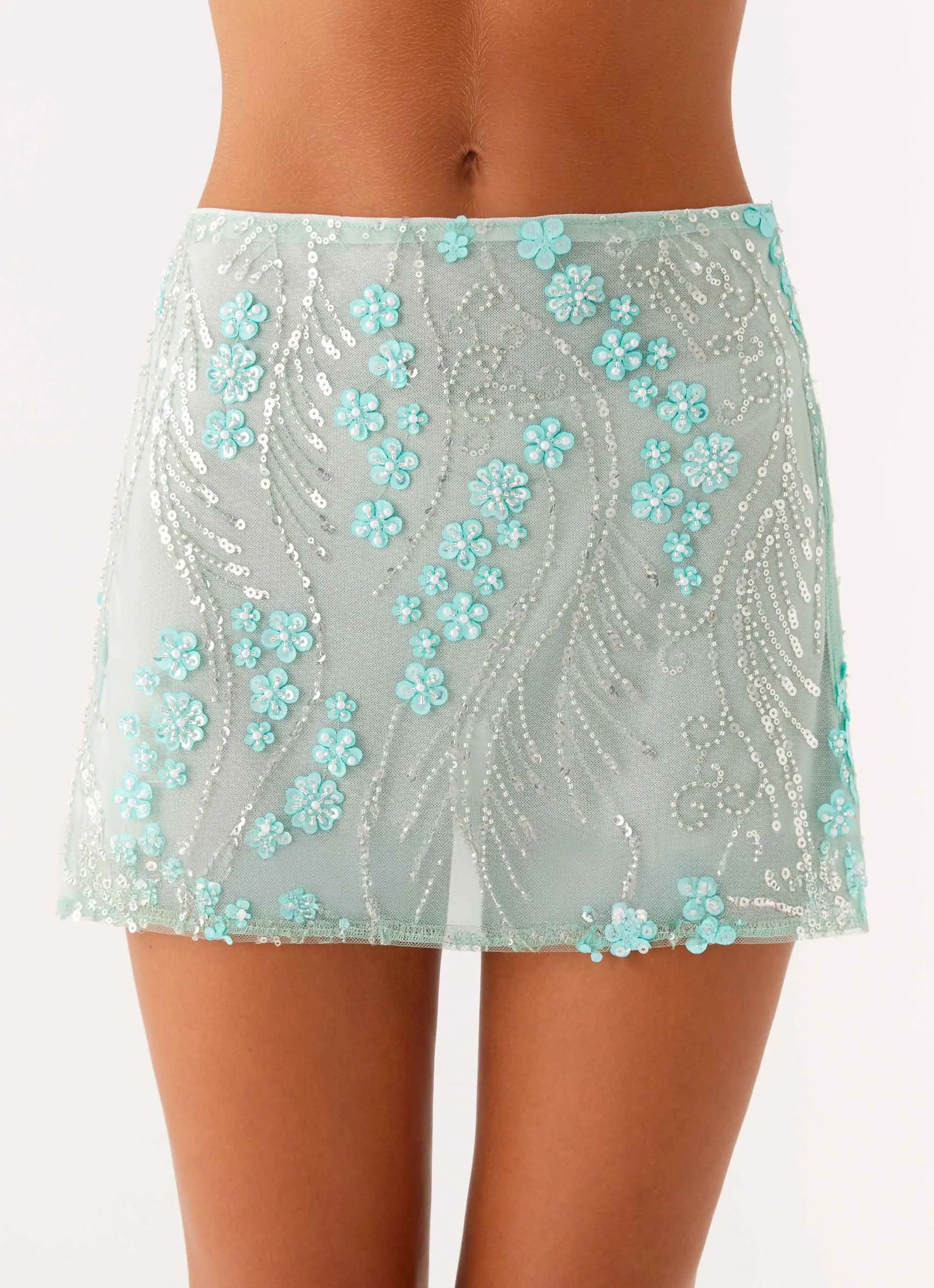 Fashion Collab Kandi Mini Skirt - Mint