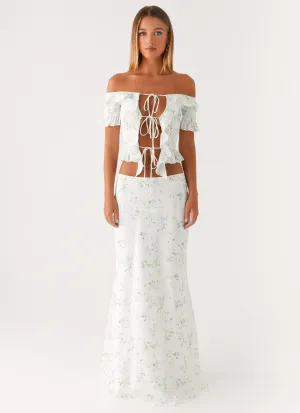 Star Girl Maxi Skirt - Vintage Ditsy Floral Road Trip Simple Layer