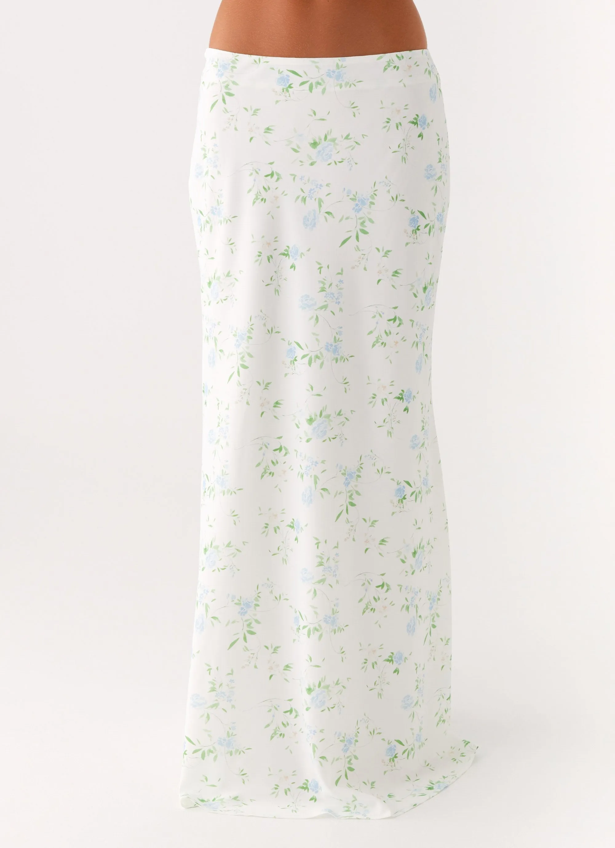 Star Girl Maxi Skirt - Vintage Ditsy Floral Wool blend