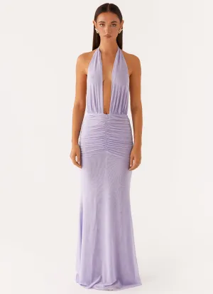 Flexible Shoulder Places To Be Maxi Dress - Lilac Places To Be Maxi Dress - Lilac Graduation Attire Stylish Detail