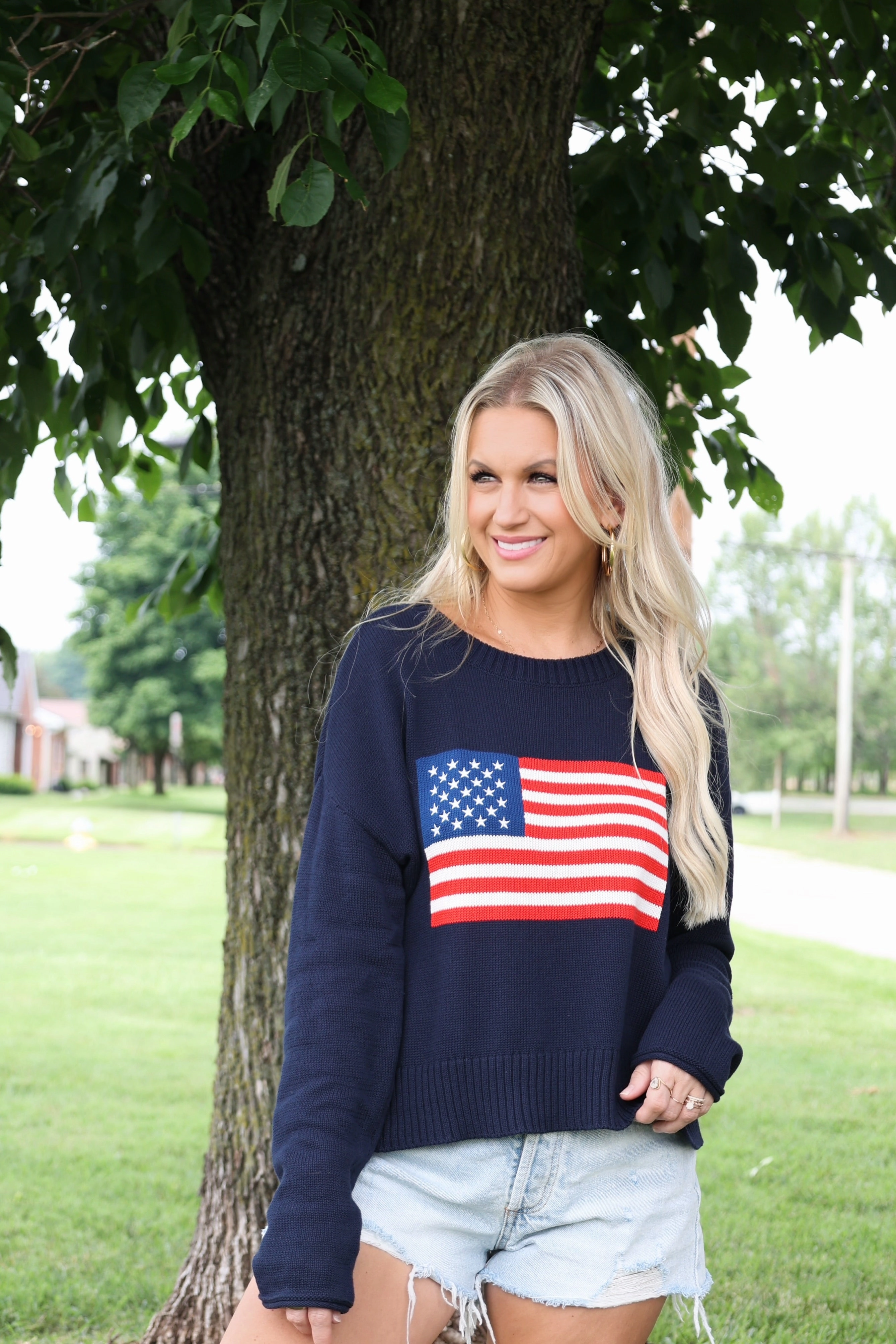 AthleticInspired Sienna Patriot Sweater