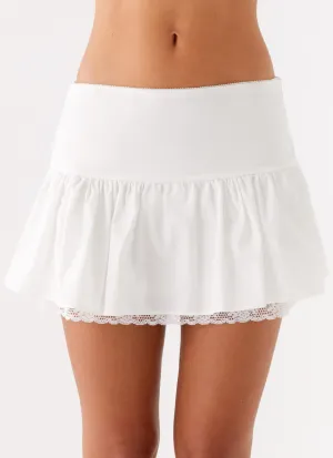 Floor Length Mavis Mini Skirt - White Mavis Mini Skirt - White Stretchy