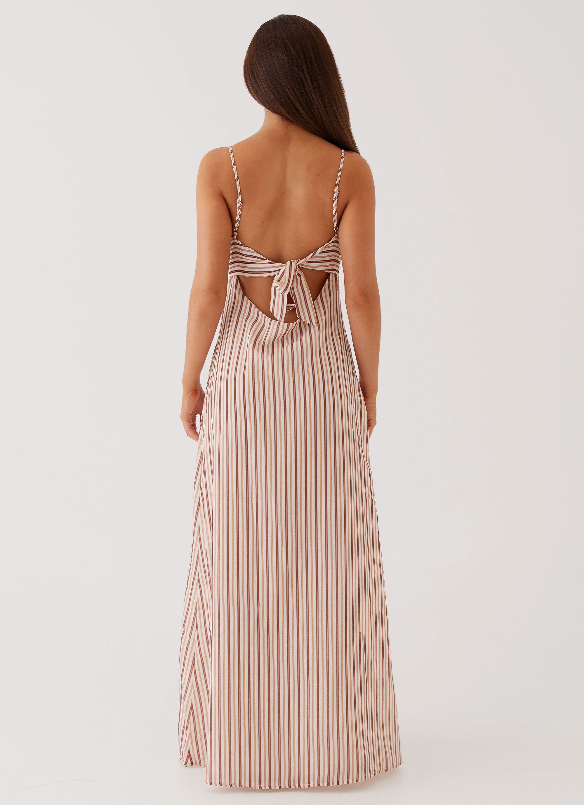 Daily Favorite Flora Linen Maxi Dress - Passionfruit Stripe