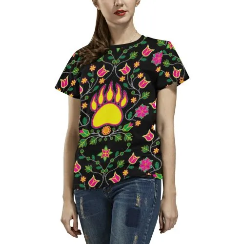 Floral Bearpaw T-shirt for Women/Large Size (USA Size) (