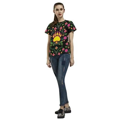 Floral Bearpaw T-shirt for Women/Large Size (USA Size) (
