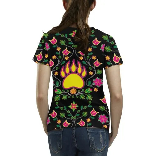 Floral Bearpaw T-shirt for Women/Large Size (USA Size) (