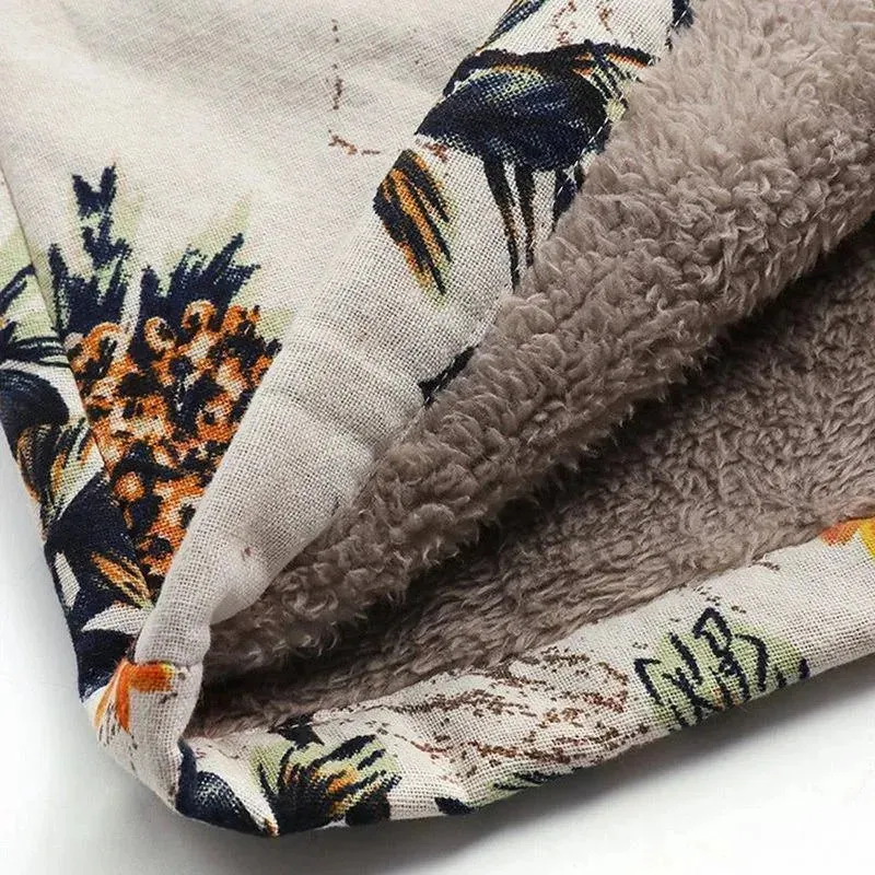 Floral Loose Plus Size Winter Coat