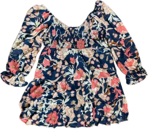 Floral Smocked Ruffled Plus Size Dress
