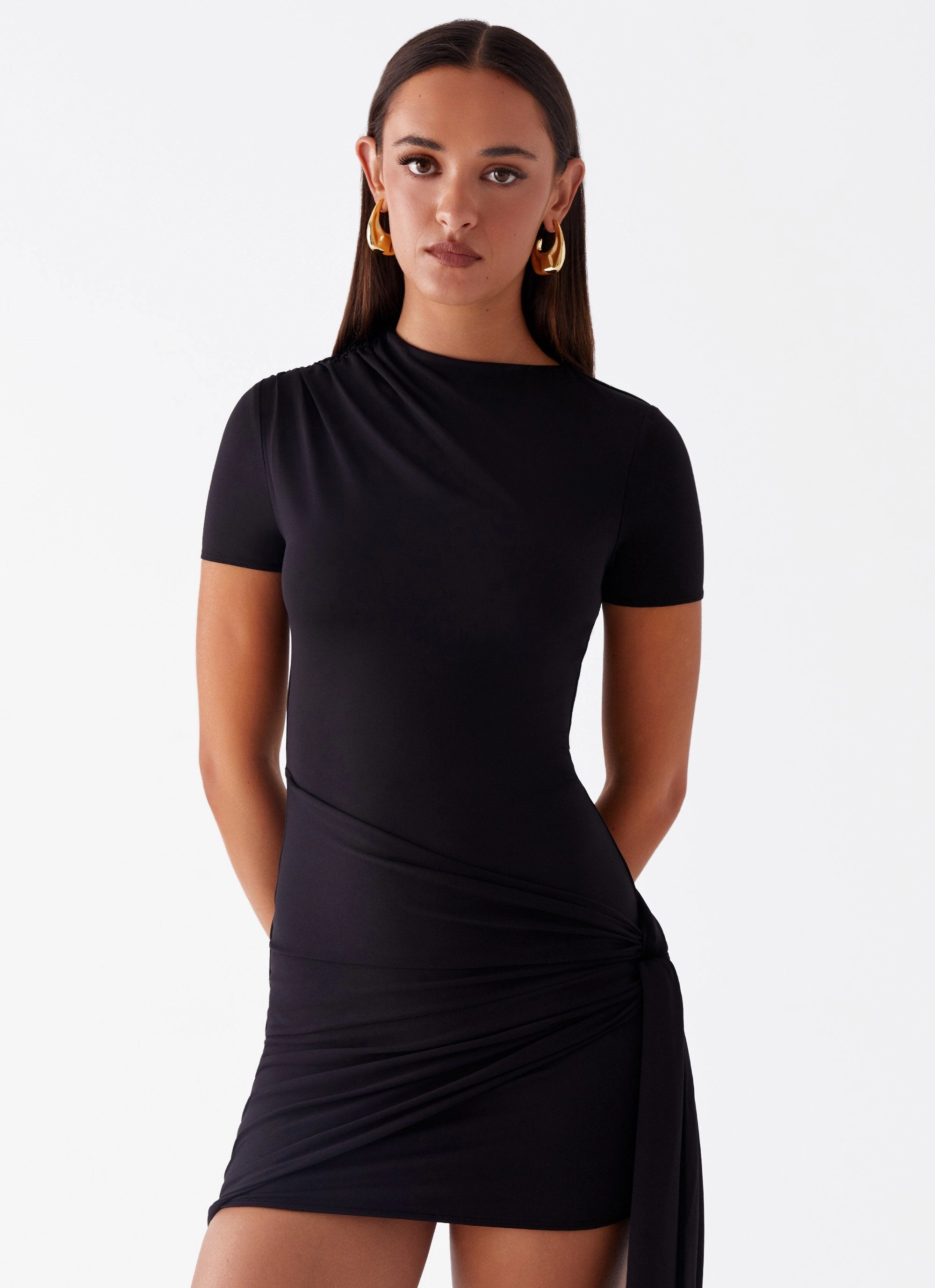 Anisa Mini Dress - Black Smile Glow Perfect Layering