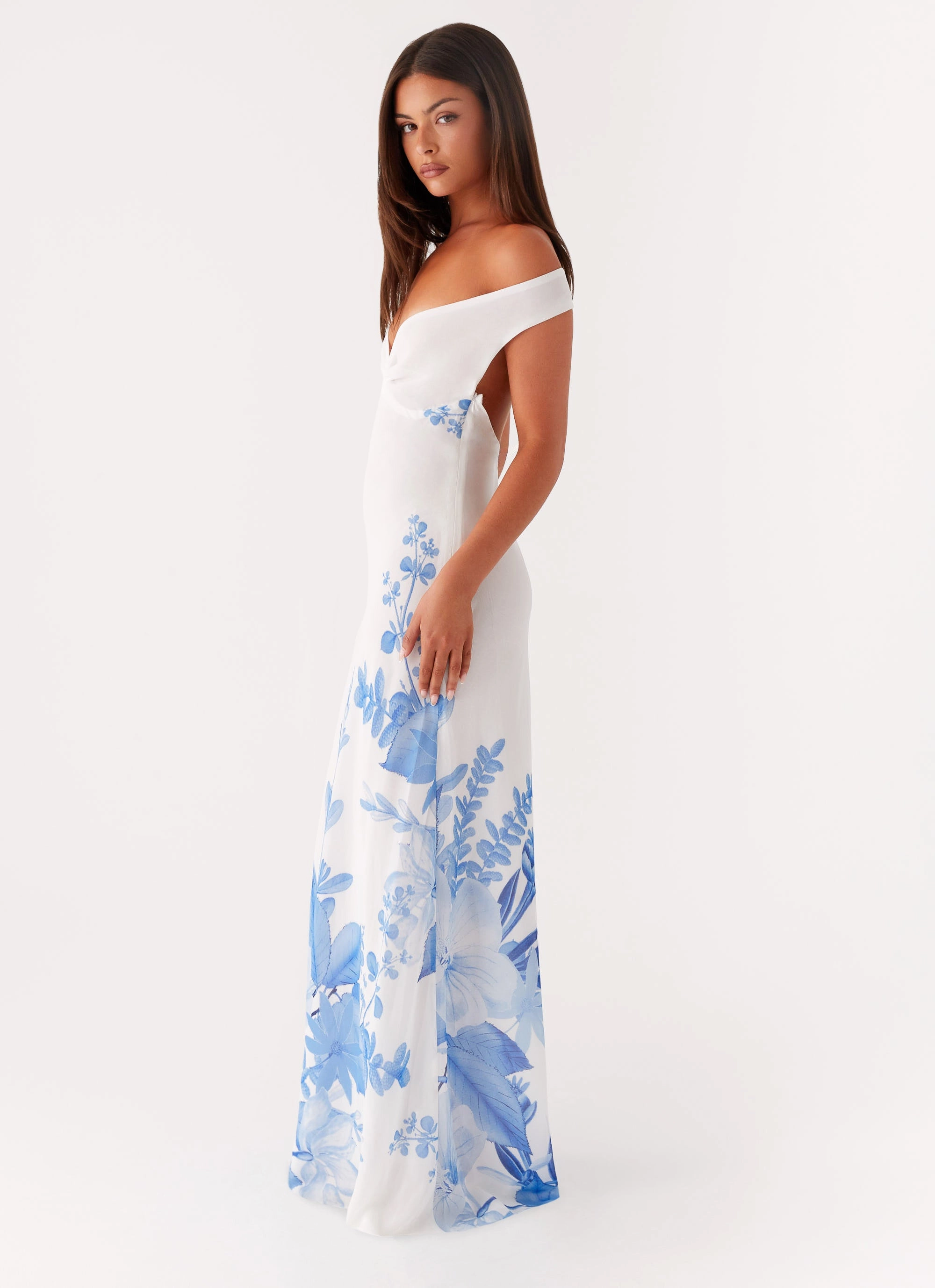 Krissa Maxi Dress - Blue Floral Fit Choice