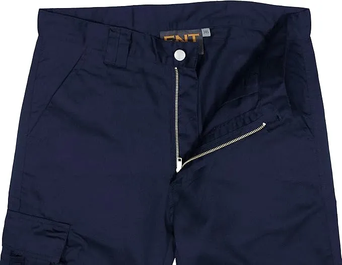 FNT Workwear Multi Pockets Men Cargo Combat Work Trousers Work Pants with Button & Zip Fly